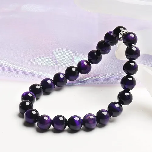 Vista 3 de BONNY BOXX Pulsera de piedras preciosas curativas naturales, pulsera de piedra semipreciosa de 0.315in para hombres y mujeres, joyería de cristal