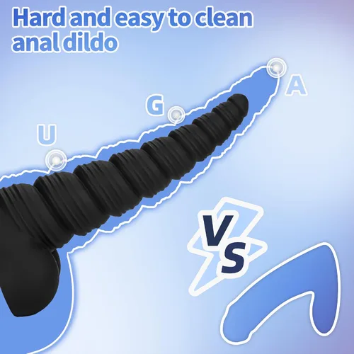 Vista 3 de Ensanchador anal, enchufe anal, cuentas anales, juguetes sexuales para adultos con fuerte ventosa para jugar con manos libres, cono de entrenamiento