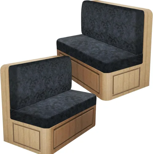 Vista 76 de ANARACHON Fundas de cojín elásticas con aspecto de cuero para caravana, fundas de cojín para asiento de cabina de caravana