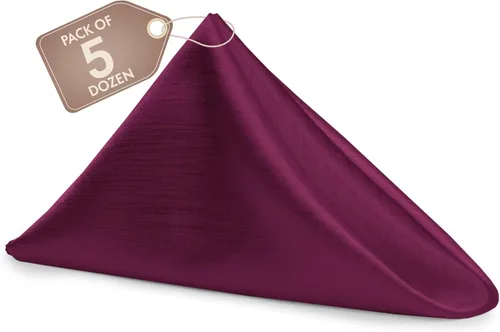 Vista 76 de Ultimate Textile -1 docena - Reversible Shantung Satin - Majestic - Servilletas de tela Majestic de 17 x 17 pulgadas color azul pizarra