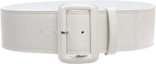 Vista 13 de Cinturón de cuero rectangular de punto de moda de cintura alta de 3 pulgadas de ancho para Negro