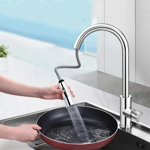 Vista 2 de Cabezales rociadores laterales para fregadero de cocina y baño (plateados), pieza de repuesto de cabezales de rociador de grifo de cocina abatibles