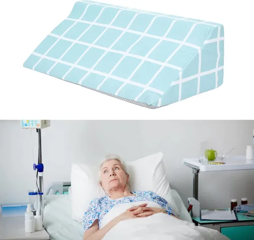 Vista 5 de Diydeg Almohada de cuña de cama, cojín de apoyo elevado de 8 a 6 pulgadas para aliviar el dolor de espalda, piernas y rodilla, almohada triangular