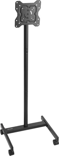 Vista 9 de VEVOR - Soporte de TV con ruedas, carrito de TV móvil para pantallas de 17 a 55 pulgadas, de retrato a paisaje, soporte de TV portátil con ruedas