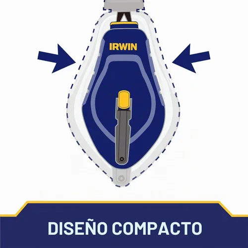Vista 7 de IRWIN Tools STRAIT-LINE - Carrete de tiza compacto, con tiza azul, 30 pies (IWHT48440BC)