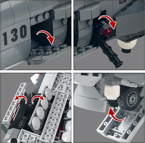 Vista 6 de General Jim's Conjunto de Bloques de Construcción AC-130 Hercules Gunship – 1,713 Piezas – Conjunto Detallado de Ladrillos Modelo de Aeronave