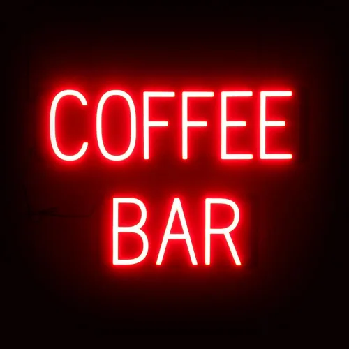 Vista 39 de SpellBrite Letrero de té Aspecto de letrero de té neón, luz LED azul, 13.1 x 6.3 pulgadas Ultra-Bright Click-Together Signage for Cafes, with