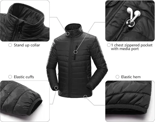 Vista 6 de 33,000ft Chaqueta acolchada ligera y plegable para hombre