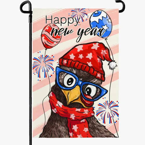 Vista 84 de Bandera de jardín floral de verano (bandera de jardín de águila del 4 de julio)