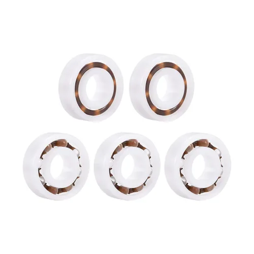 Vista 7 de uxcell 623 rodamientos de plástico 0.118x0.394x0.157 in bola de vidrio jaula de nylon 5pcs