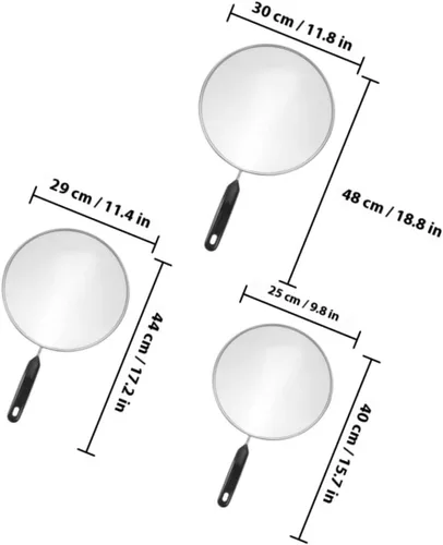 Vista 2 de 3 Piece Stainless Steel Grease Splatter Screen for Cooking Pans