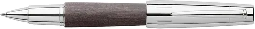 Vista 3 de Faber-Castell e-motion - Bolígrafo roller de madera y cromo, color negro