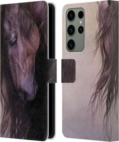 Vista 64 de Head Case Designs Officially Licensed Laurie Prindle A Morgan Christmas Western Stallion Leather Wallet Case Compatible with Samsung Galaxy A07 4G