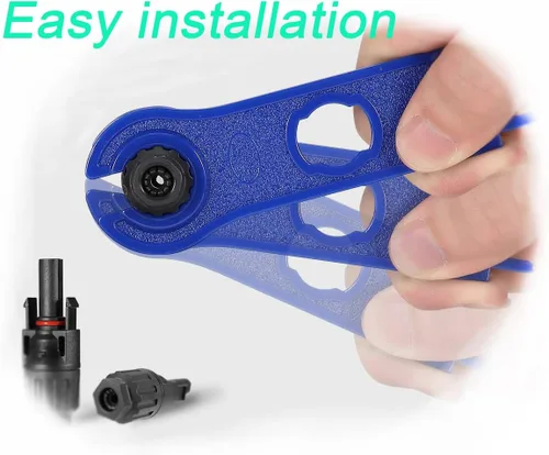 Vista 5 de Conector solar Y, cable paralelo de rama en Y, adaptador de conector solar 1 a 2 macho hembra, 10AWG 45A impermeable IP68 40CM cable, para paneles