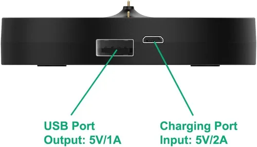 Vista 5 de Base de carga para Ultimate Ears UE Boom 3/Megaboom 3/Blast/Megablast, estación base de soporte de soporte de soporte de base con puerto USB