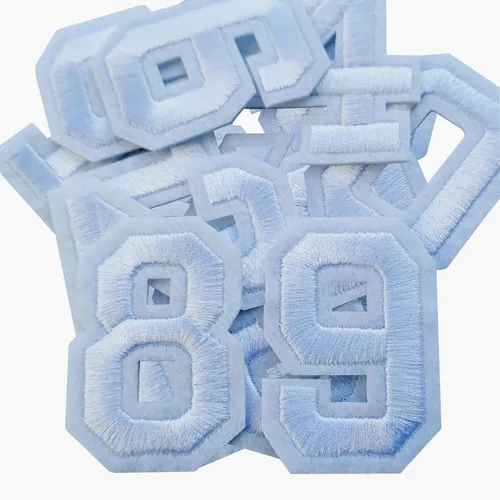 Vista 24 de Bfuee 30 parches de números para planchar, apliques de números bordados del 0 al 9, parches de números para ropa, vestido, sombrero, calcetines