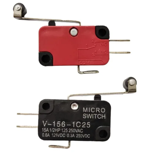 Vista 8 de V-15-1C25 125V/250V 15A Botón SPDT Acción de presión momentánea 1 NO 1 NC Micro Limit Switch 20-Pack