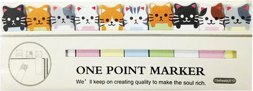 Vista 2 de Wrapables, Notas adhesivas marcapáginas de diseño de gatitos, 2