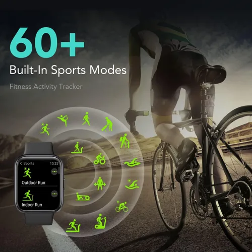 Vista 5 de [Usado] SKG Reloj inteligente para hombres y mujeres, Android iPhone con Alexa incorporado y llamada Bluetooth (respuesta/hacer llamadas) rastreador