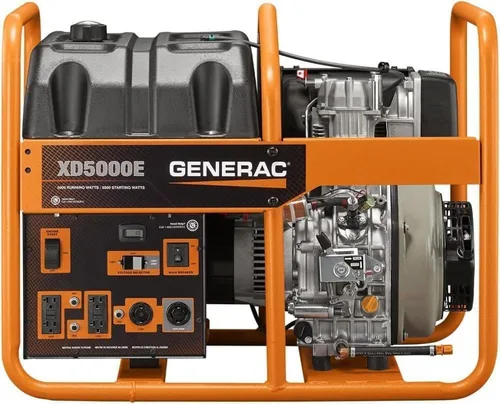 Vista 2 de Generac 6864, 5000 vatios en funcionamiento/5500 vatios de arranque, generador portátil accionado con diesel