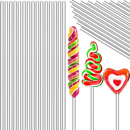 Vista 8 de Zopeal 200 palitos de piruleta acrílicos transparentes para decoración de tartas, dulces, cupcakes, palitos para boda, chocolate, galletas, postres