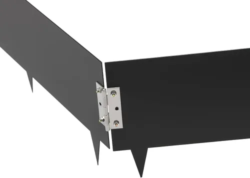 Vista 4 de Paquete de 6 bordes de acero para césped, bordes de acero para paisajismo, 40 x 8.46 pulgadas, borde de jardín, divisor de metal para paisajismo
