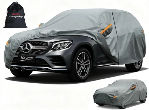 Vista 225 de Kayme Funda de Coche de Servicio Pesado Impermeable para Todo Tipo de Clima, Ajuste Personalizado para Tesla Model S, Cubierta Exterior Completa