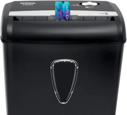 Vista 5 de Aurora AS890C Trituradora de papel y tarjetas de crédito de 8 hojas con cesta