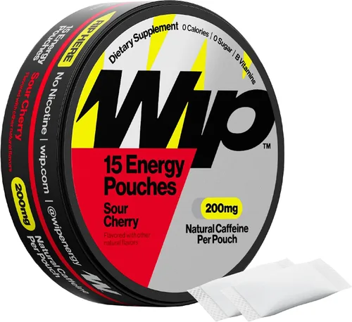 Vista 8 de Wip Bolsas energéticas, mezcla sin azúcar con 200 mg de cafeína natural, vitaminas B, minerales y L teanina para apoyo energético, preentrenamiento