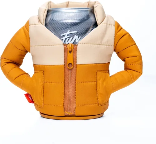 Vista 11 de Puffin - The Puffy Jacket - Enfriador de latas aislado de 12 oz I Botella de cerveza y soda aislante, mantiene las bebidas y bebidas frías - Negro