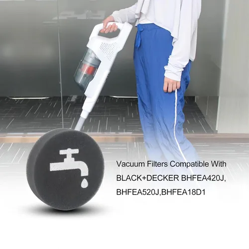 Vista 2 de Cherimo Filtros de repuesto compatibles con BLACK+DECKER POWERSERIES 16V/20V aspiradora inalámbrica, compatible con modelos BHFEA420J, BHFEA520J