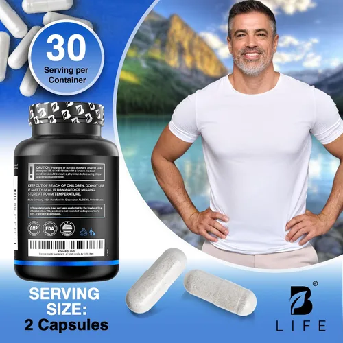 Vista 8 de B Life Company Suplementos para la salud de la próstata para hombres con palma enana americana para hombres y cápsulas de aceite de semilla