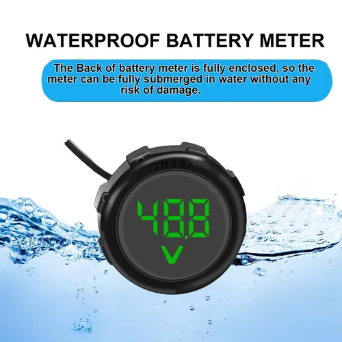 Vista 2 de Monitor de Batería Impermeable 12V 24V 36V 48V 60V 72V 84V Medidor de Batería para Carrito de Golf Pantalla Digital LED Medidores de Voltaje