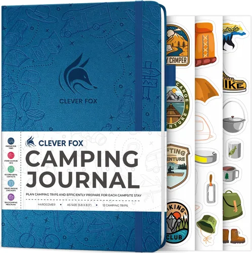Vista 13 de Clever Fox CF Camping Journal (Amber Yellow, Pocket (3.7'' x 5.6''))