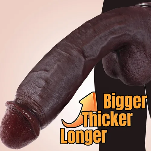Vista 6 de 2026 New Consolador Realistic Toy Dilbo for Women 8.46", Thick Huge Silicone Skin-Like Giant Silicone Dick Machine Hand Free Play Adult Tool (Brown)