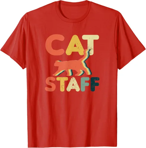 Vista 57 de Cat Servant Design Vintage Retro Staff Gift T-Shirt for Men Women