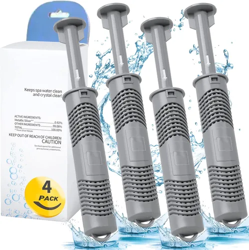 Vista 7 de Spa Ag+ Palitos Minerales para Jacuzzi, Cartucho Mineral de Iones de Plata Dura 4 Meses Trata (2, Gris)