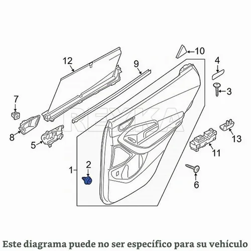Vista 5 de Rexka 15 piezas de clip de retención para panel de puerta, compatible con Hyundai 82315-2W000 Santa Fe Sonata (paquete de 30)