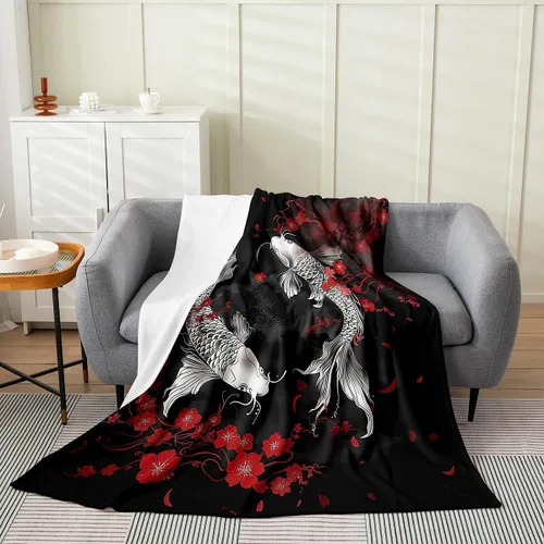 Vista 20 de Erosebridal Sketch Tree Flannel Blanket 40x50 Inch Vintage Farmhouse Fleece Blanket Grey Minimalist Mid Century Fuzzy Plush Throw French Country