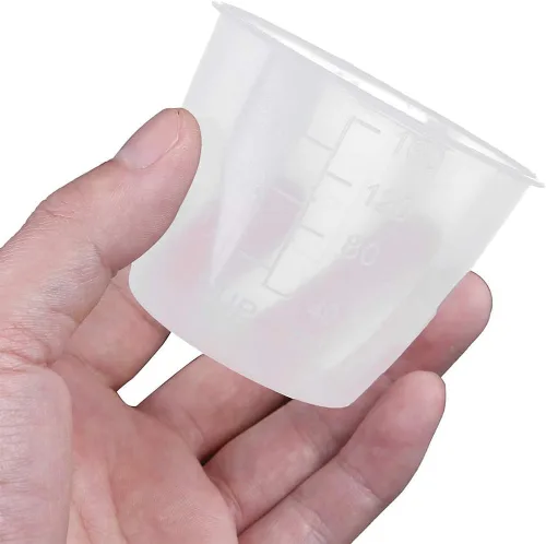 Vista 8 de AKOAK Taza medidora de arroz transparente de plástico, taza medidora de olla arrocera de 5.4 fl oz, taza medidora de arroz de doble escala