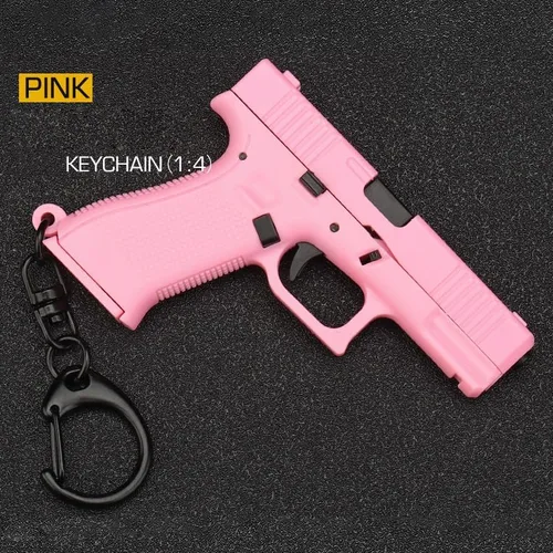 Vista 5 de Llavero con forma de pistola, modelo de pistola, llavero, bolsa, artilugios, colgante, adorno para regalo para hombres, mujeres y amigos