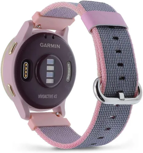 Vista 6 de C2D JOY Correa clásica de nailon compatible con Garmin vivoactive 4S Venu 2S/3S/3S/3S, 3S, 3S, 3S, 3S, correa de repuesto para mujer, correa