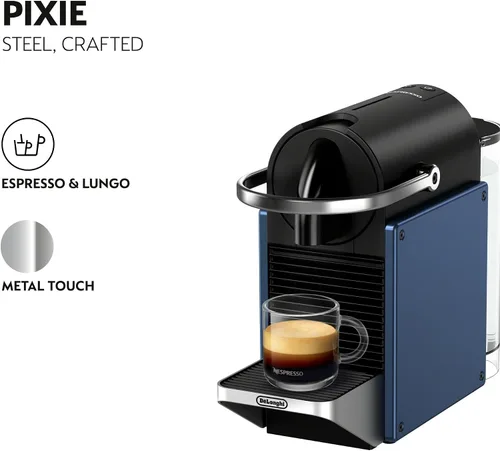 Vista 2 de Máquina de café expreso Pixie de Nespresso por De'Longhi, Azul Oscuro