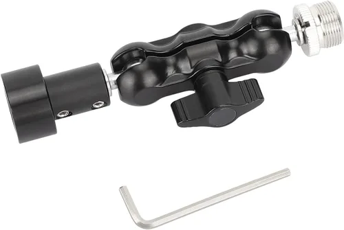 Vista 6 de CAMVATE - Soporte de micrófono con cabeza esférica con adaptador macho y hembra de 5/8 "-27