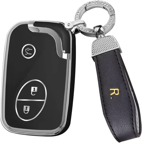 Vista 9 de ontto Funda para llave con llavero compatible con Lexus de 3 botones, carcasa de TPU suave para Gx460 Gx400 Rx270 Es240 Es350 Ls460 Accesorios
