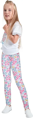 Vista 6 de LUOUSE - Leggings elásticos para niñas, pantalones deportivos para niños, longitud al tobillo, 3 paquetes de 4 a 13 años