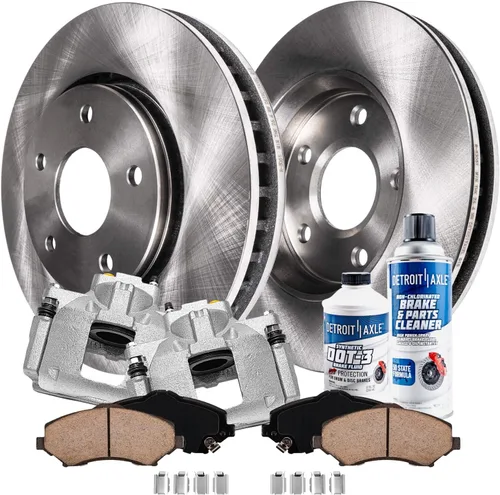 Vista 81 de Detroit Axle - Rotores de freno para Chrysler 200 2015 2016 2017, Rotores de freno de disco de reemplazo: 12.01" pulgadas delantero y 10.95