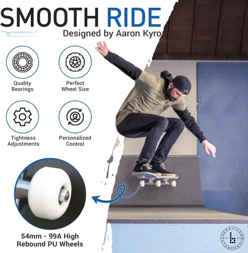 Vista 4 de Braille - Patineta completa para adultos, adolescentes, niños y niñas, patineta estándar para trucos de 31.5 pulgadas
