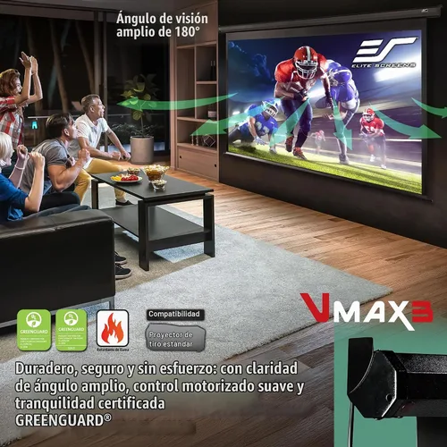Vista 3 de Elite Screens VMAX 3 135" 16:9 Pantalla de proyector motorizada VMAX135UWH3 Negro