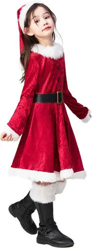 Vista 5 de Traje de Navidad de Mrs. Santa, disfraz de cosplay de Halloween para fiesta